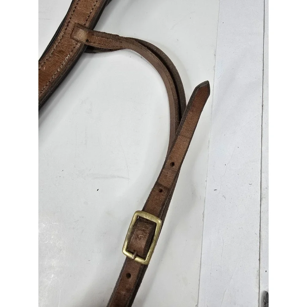 Vintage Turf Single Ear Leather Western Headstall with D Ring‎ Snaffle